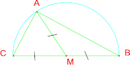 triangolo rettangolo e semicirconferenza